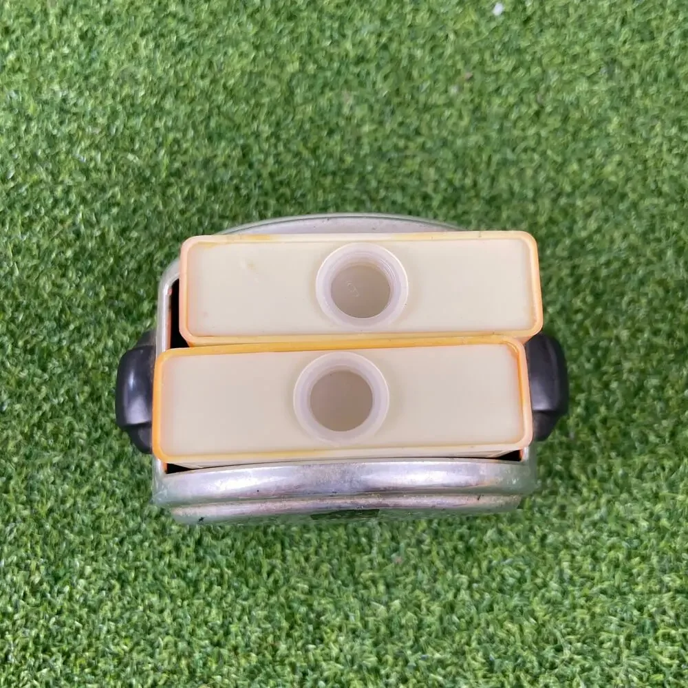 Vintage Retro Ceramic and Chrome-Plated Toaster Salt and Pepper Shaker Set